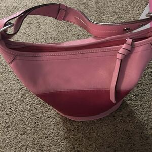 Coach Pink Leather Hobo Bag